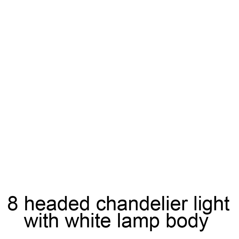 Classic LED Chandelier Light 6 8 Arms Hanging Chain Black Blue Bronze Iron Chandelier Light LED