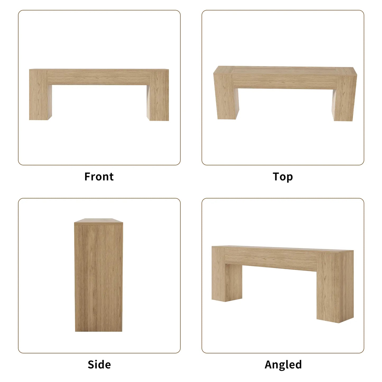 86-Inch Oak Console Table for Living Room, Farmhouse Extra Long Entryway Table, Wood Sofa Table behind Couch for Hallway, Entry Way, Entrance, Light Oak
