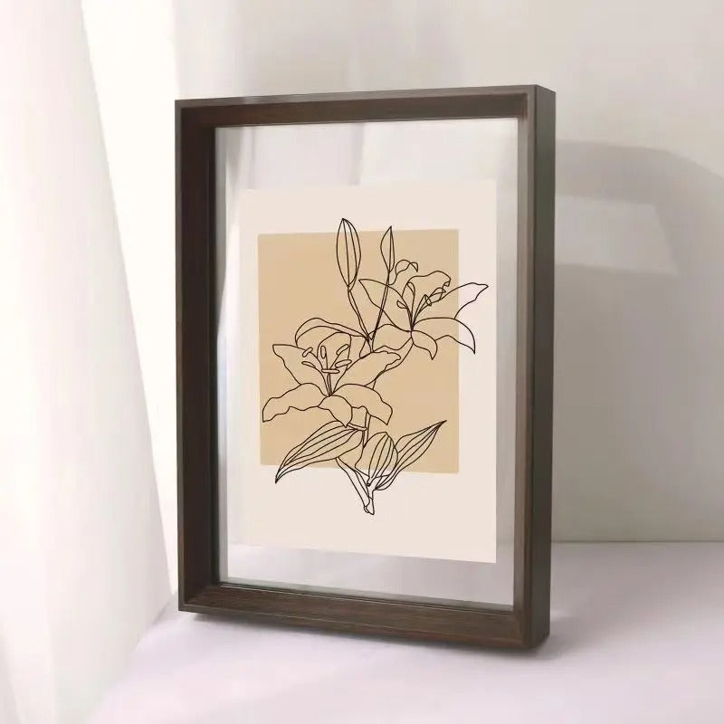 minimalist wooden poster frame