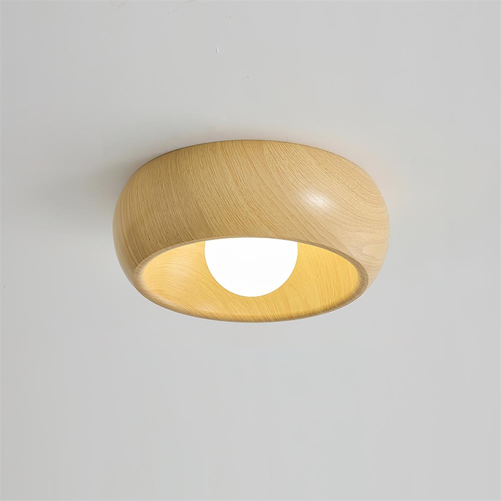 Wood-Look LED Ceiling Light For Home