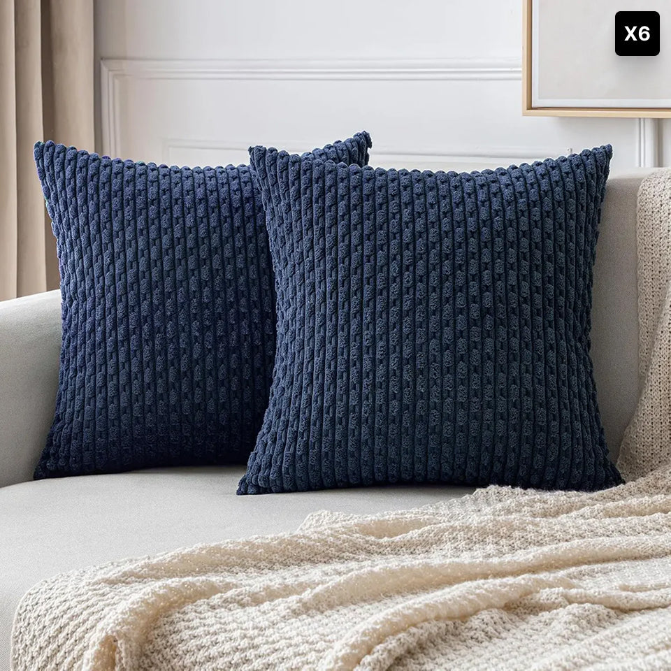 Corduroy Cushion Cover Soft Ribbed Fabric For Home