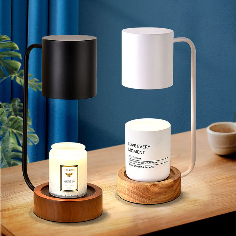Candle Warmer Lamp – Dimmable – Wooden Base – Japanese Minimalist Design