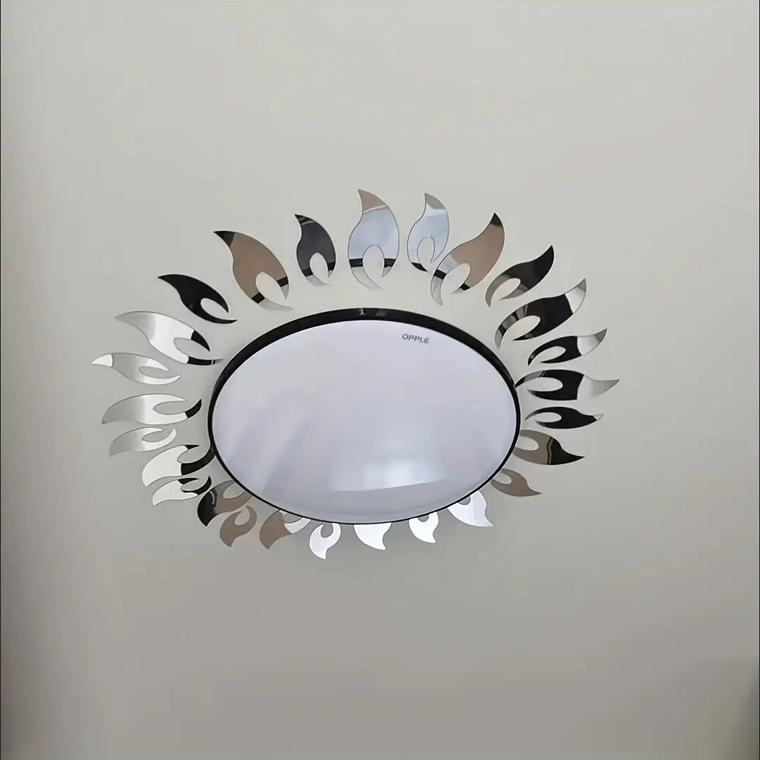 Acrylic Mirror Wall Sticker Sunflower Self-Adhesive, Soft Mirror Wall Decor, Home Decor for Bedroom, Living Room, Office, Easy to Apply and Remove