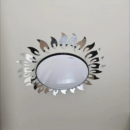 Acrylic Mirror Wall Sticker Sunflower Self-Adhesive, Soft Mirror Wall Decor, Home Decor for Bedroom, Living Room, Office, Easy to Apply and Remove