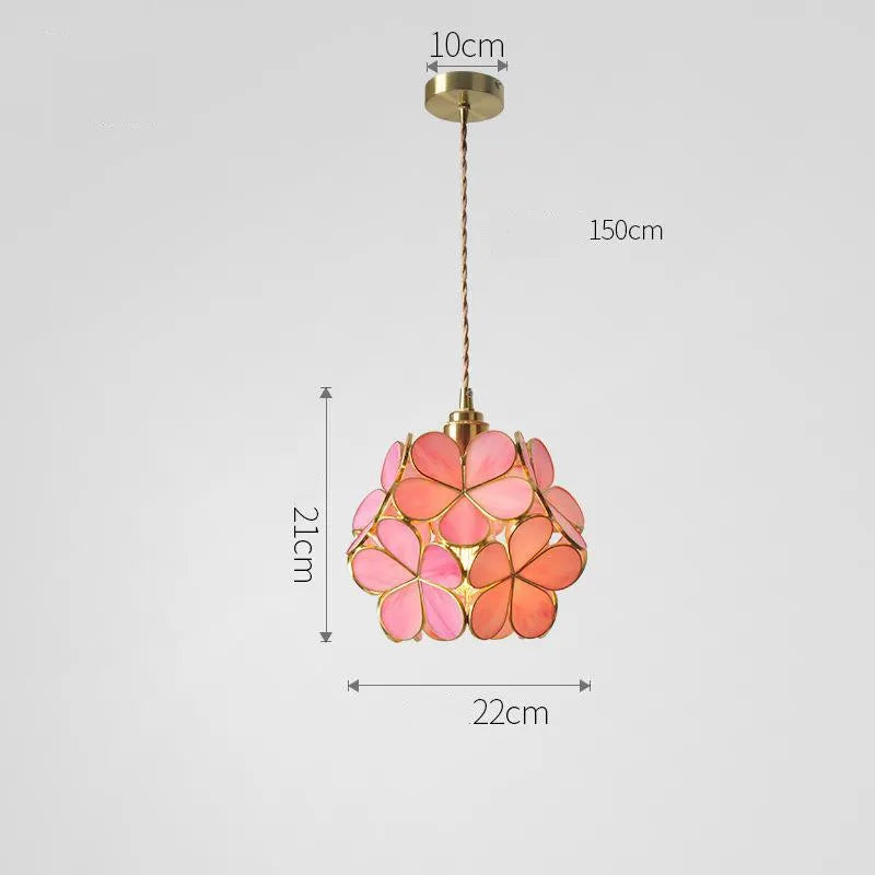 Glass Pendant Light Flower Design