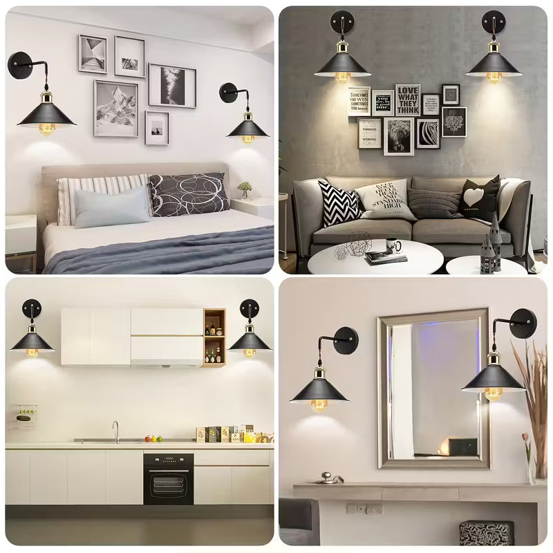 Metal Wall Sconce – Industrial – E26 – Oil-Rubbed Indoor Light