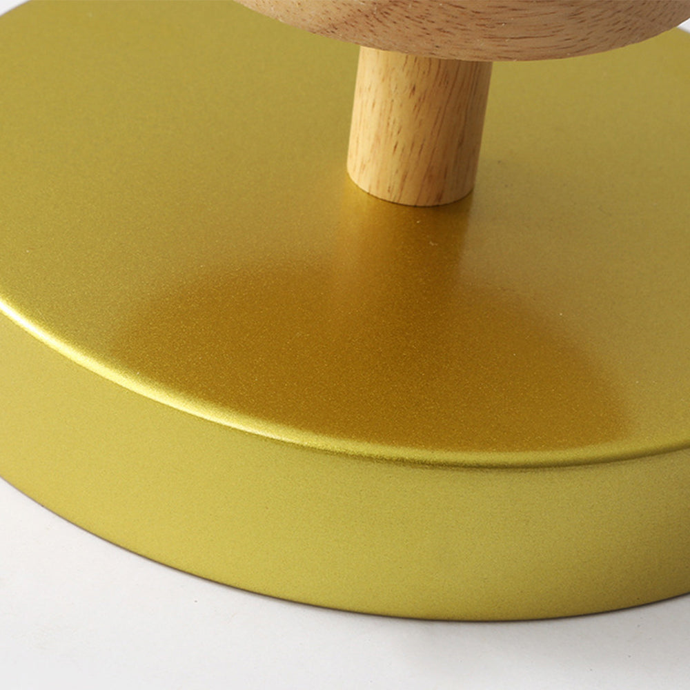 LED Ceiling Light – Wooden Base – Round Design