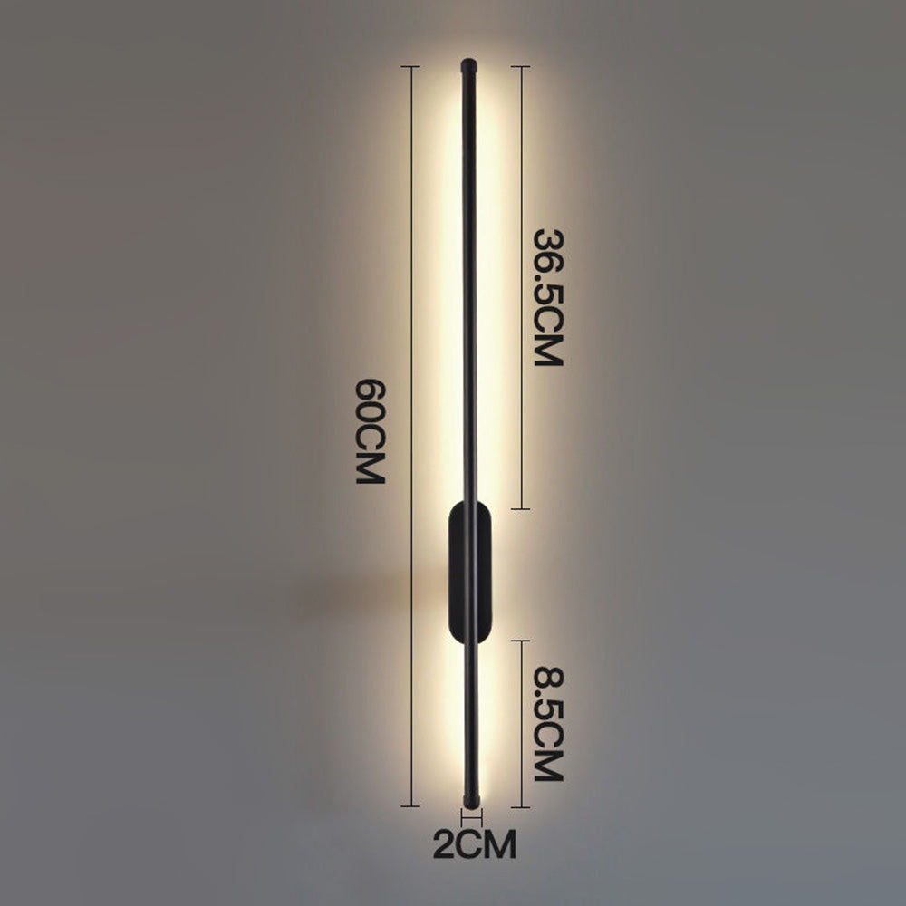 linear warm light LED wall light