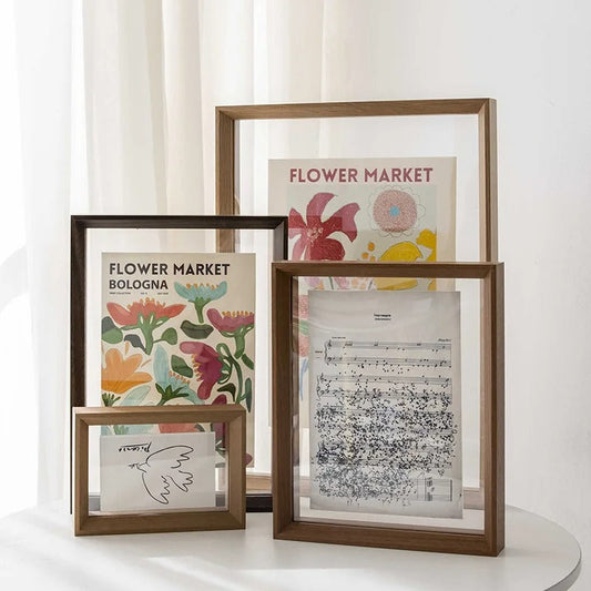 minimalist wooden poster frame