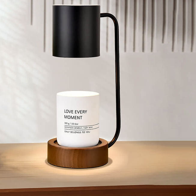 Candle Warmer Lamp – Dimmable – Wooden Base – Japanese Minimalist Design