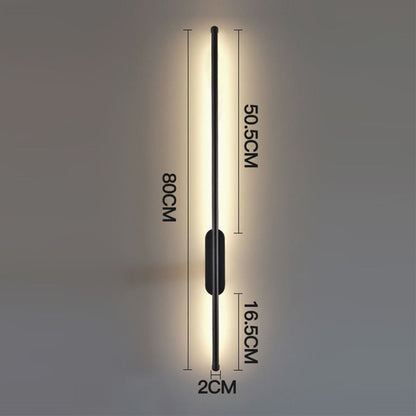linear warm light LED wall light