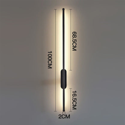linear warm light LED wall light