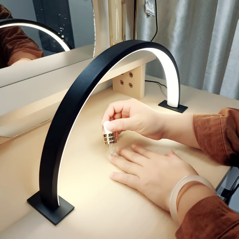 Crescent Moon Desk Lamp – Adjustable LED – USB Powered – Metal