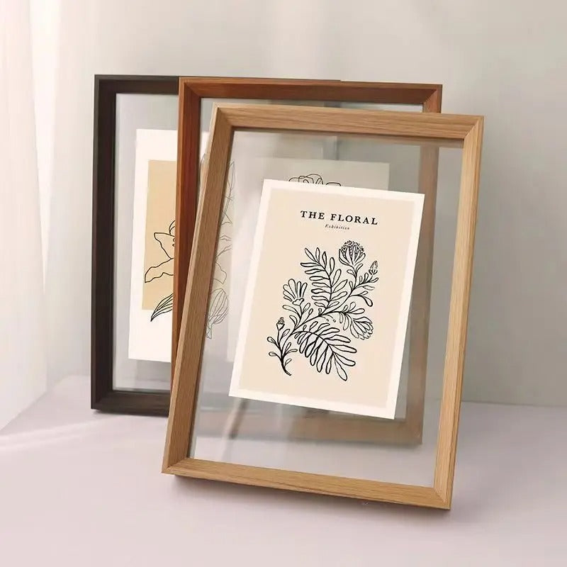 minimalist wooden poster frame