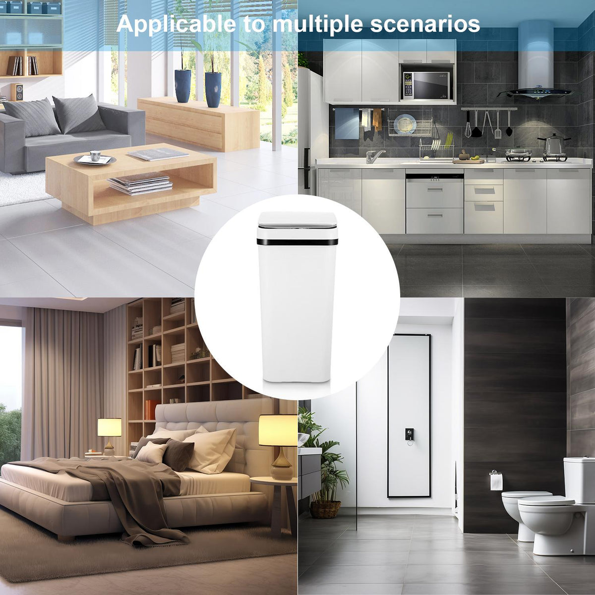 Automatic Trash Bin Motion Sensor 12L Touchless Smart Can – view 4