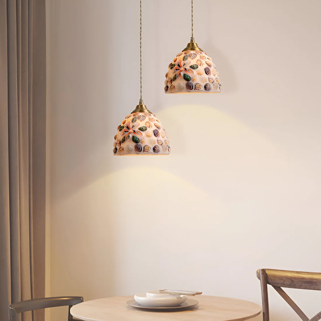 Retro Pendant Light Colourful Shell