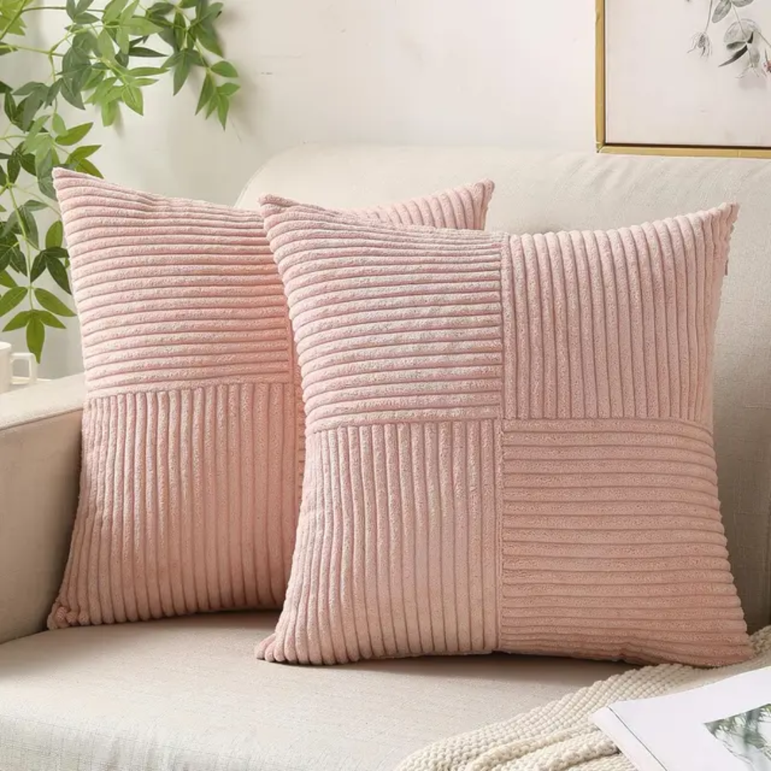 Corduroy Cushion Cover – Soft Ribbed Texture – Hidden Zip