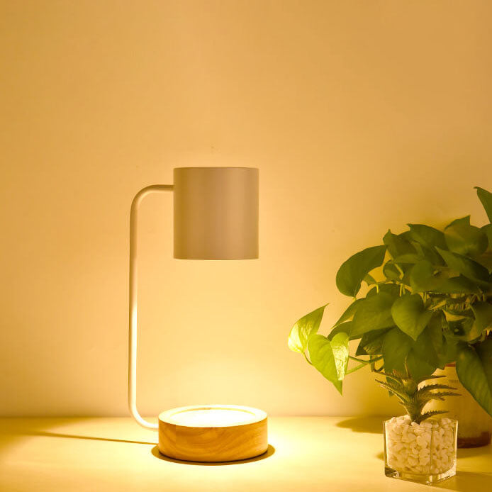 Candle Warmer Lamp – Dimmable – Wooden Base – Japanese Minimalist Design