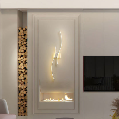 Wavy LED Wall Light Indirect Lighting Aluminium