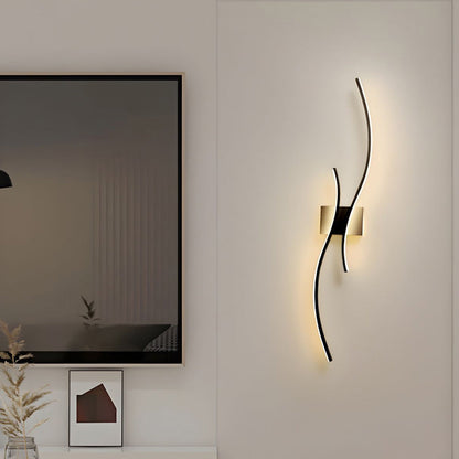 Wavy LED Wall Light Indirect Lighting Aluminium
