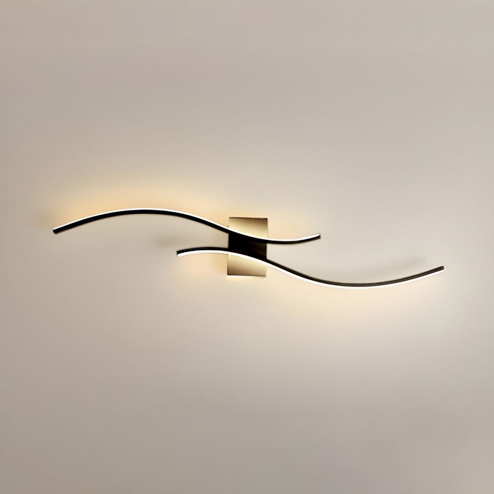 Wavy LED Wall Light Indirect Lighting Aluminium