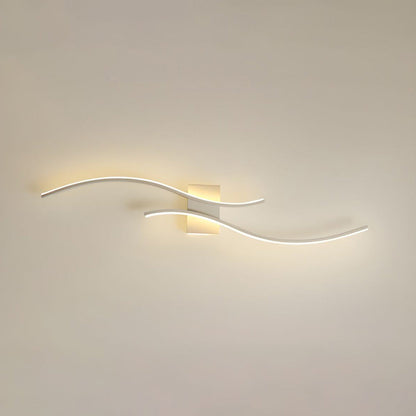 Wavy LED Wall Light Indirect Lighting Aluminium