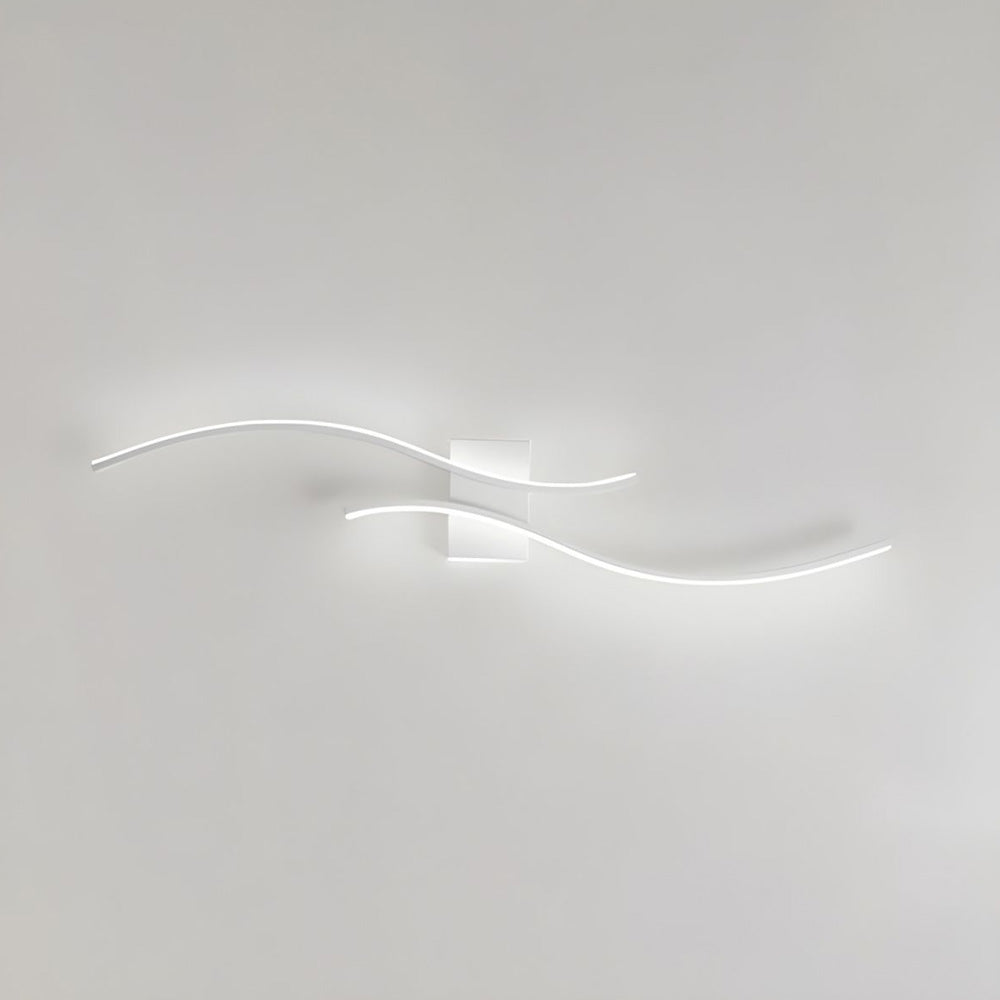 Wavy LED Wall Light Indirect Lighting Aluminium
