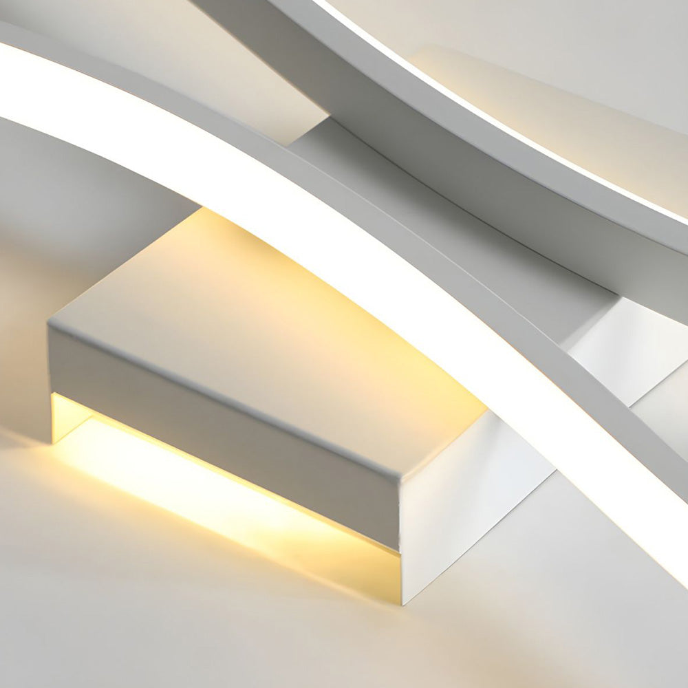 Wavy LED Wall Light Indirect Lighting Aluminium