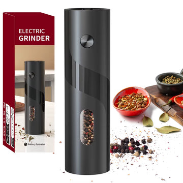1Pc/2Pcs Automatic Pepper Grinder Salt and Pepper Mill Adjustable Coarseness Spice Grinder with LED for Kitchen
