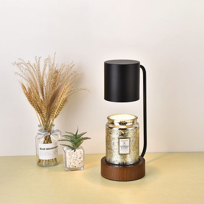 Candle Warmer Lamp – Dimmable – Wooden Base – Japanese Minimalist Design