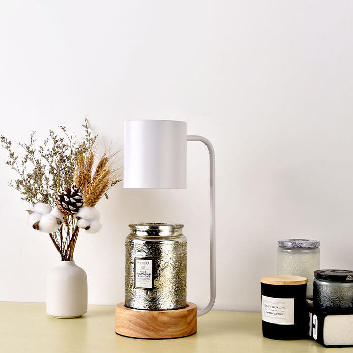 Candle Warmer Lamp – Dimmable – Wooden Base – Japanese Minimalist Design