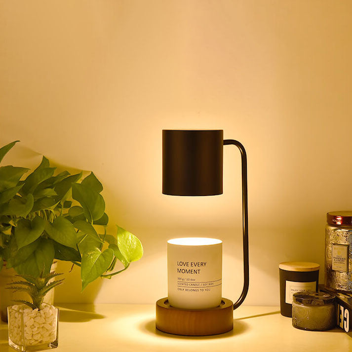 Candle Warmer Lamp – Dimmable – Wooden Base – Japanese Minimalist Design