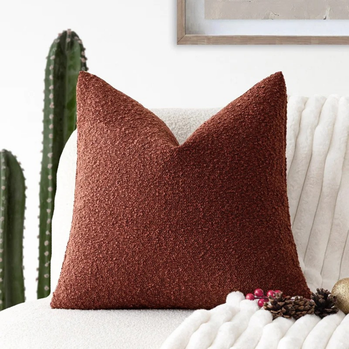 Bouclé Cushion Cover Soft Texture For Home