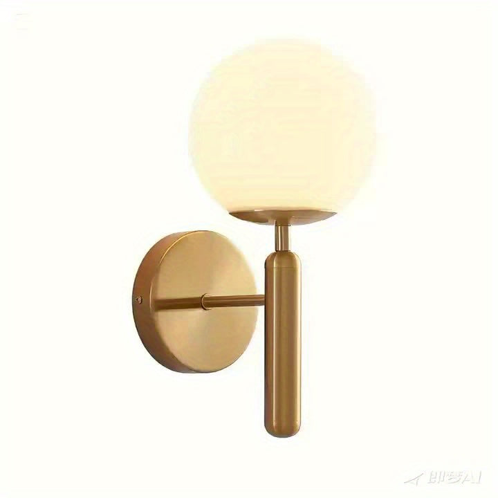 Glass Globe Wall Sconce – G9 – Polished Metal – Hard-Wired Light