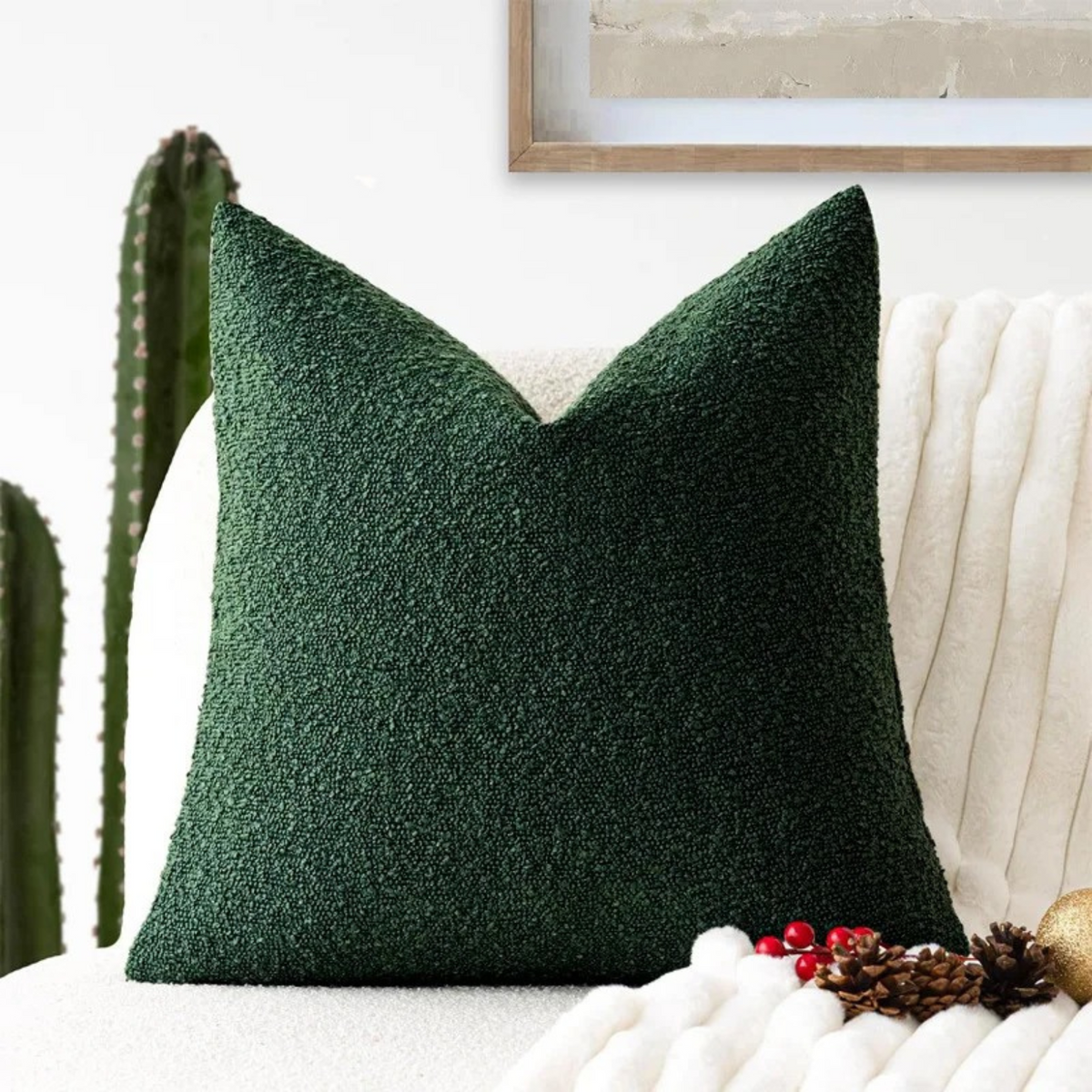 Bouclé Cushion Cover Soft Texture For Home