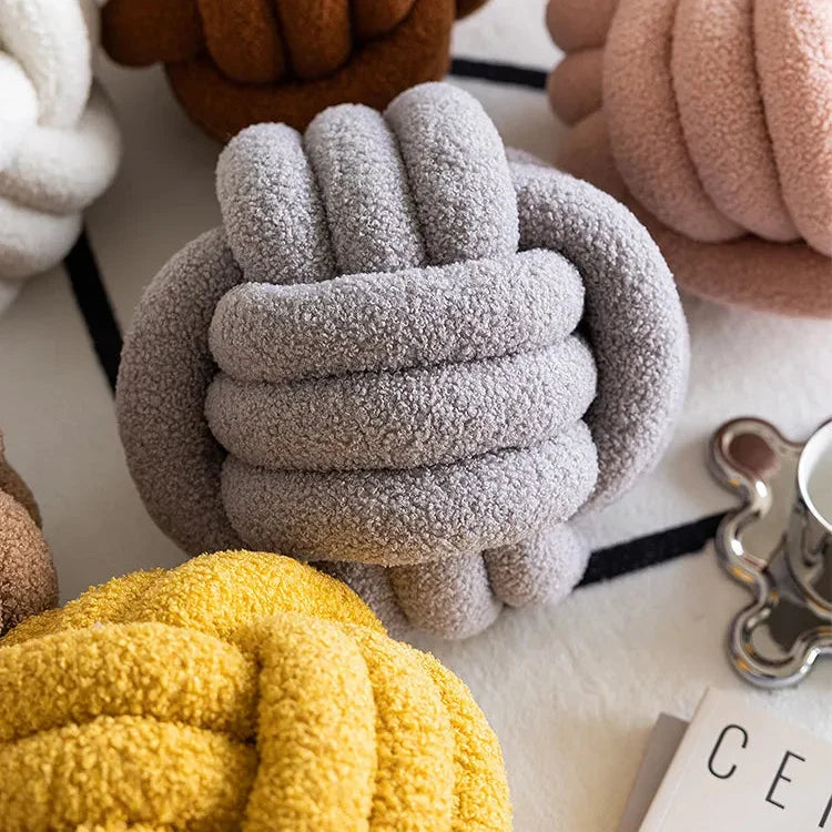 Knot Cushion Soft Teddy Fabric For Home