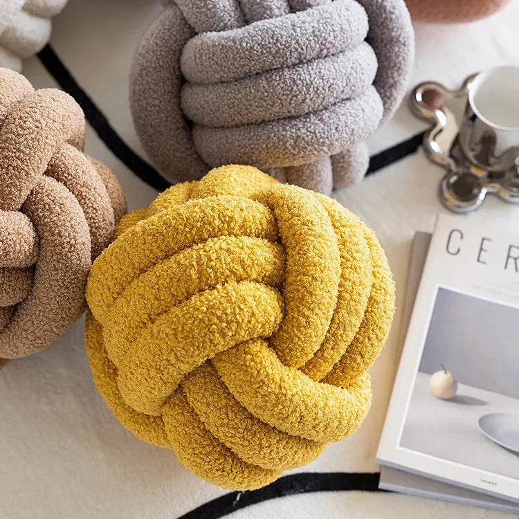 Knot Cushion Soft Teddy Fabric For Home