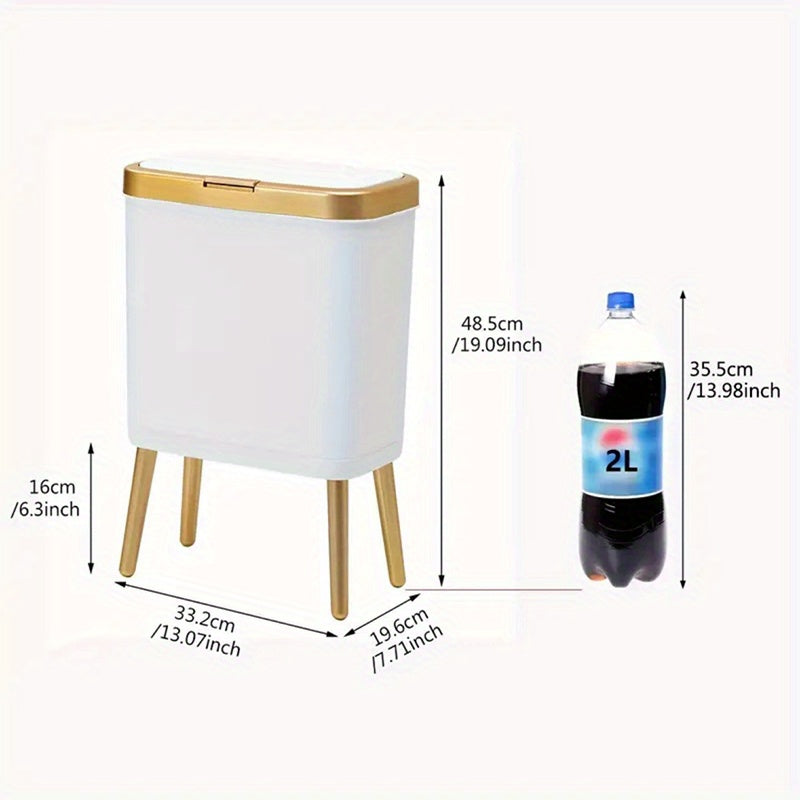 15L Rubbish Bin – Odour-Sealing Lid – Elevated Legs – Home Use