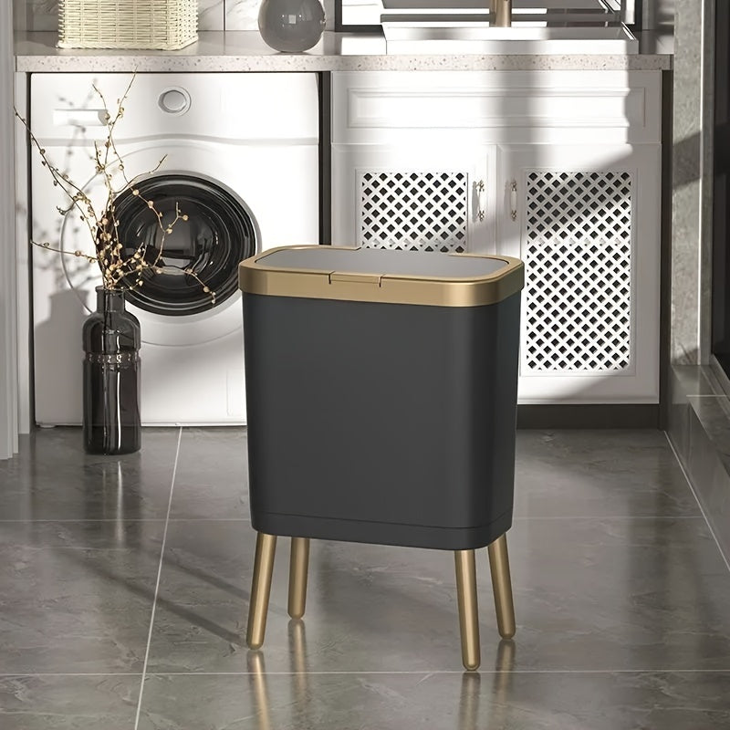 15L Rubbish Bin – Odour-Sealing Lid – Elevated Legs – Home Use