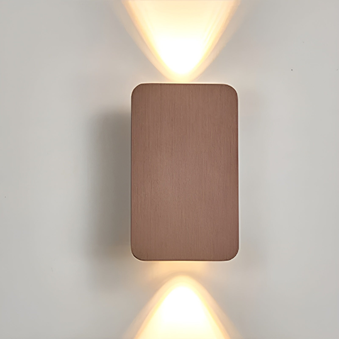 Up Down LED Wall Light Brushed Aluminium Warm Light For Home