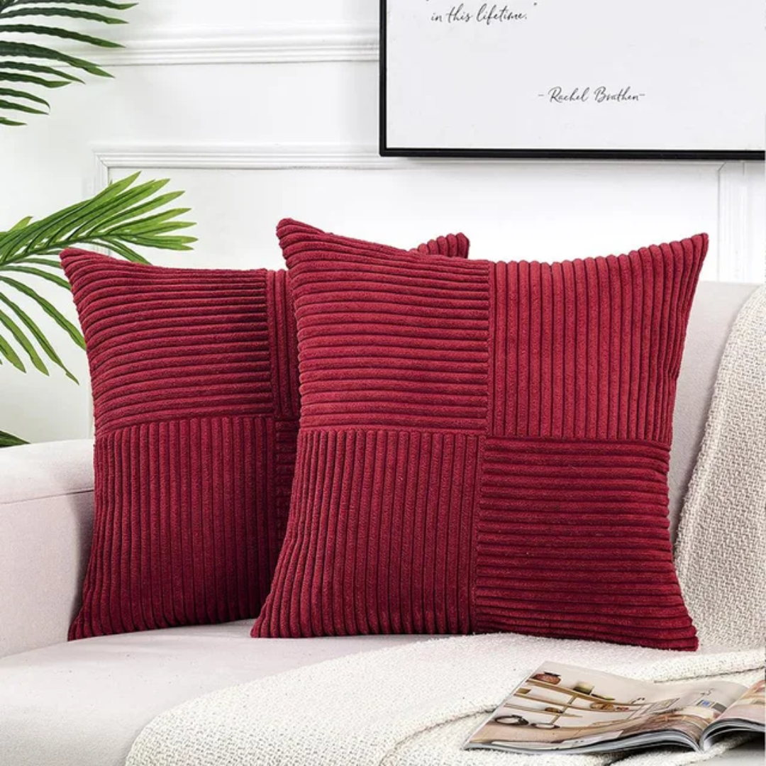 Corduroy Cushion Cover – Soft Ribbed Texture – Hidden Zip