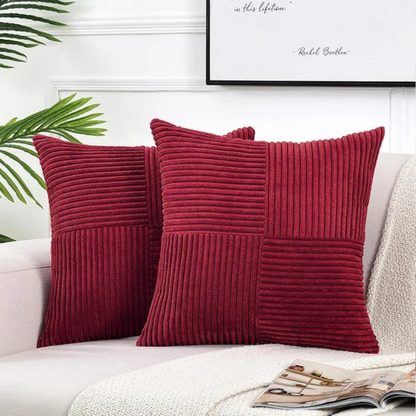 Corduroy Cushion Cover – Soft Ribbed Texture – Hidden Zip
