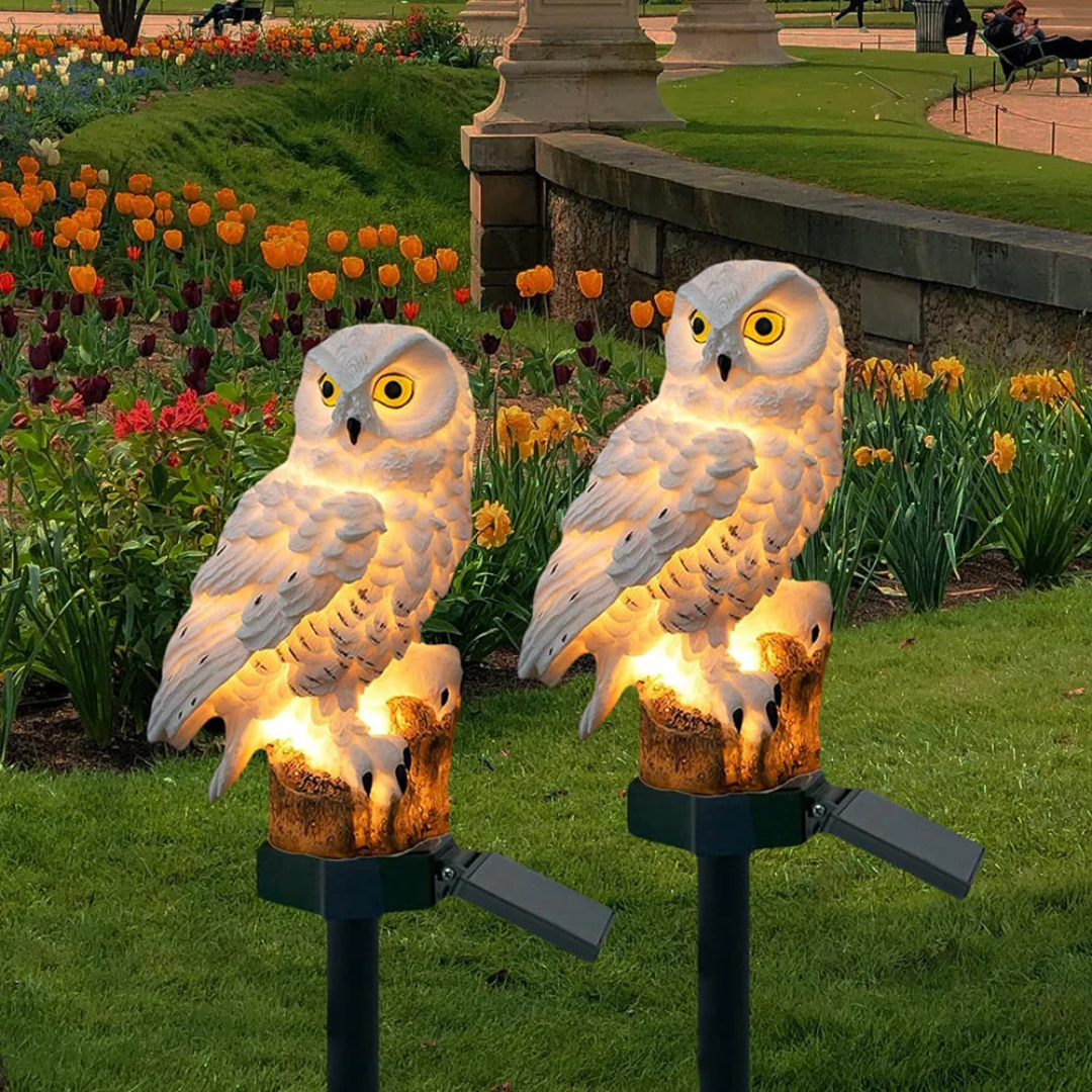 Solar Owl Garden Light – Warm LED – Automatic – Outdoor Pathway