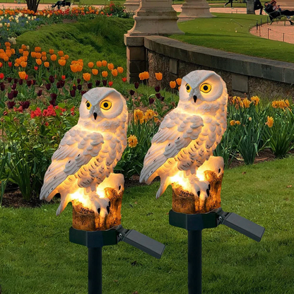 Solar Owl Garden Light – Warm LED – Automatic – Outdoor Pathway