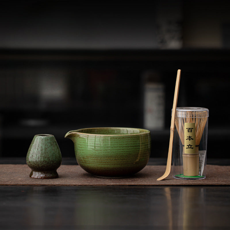 Japanese Matcha Set – Handmade Ceramic – 4-Piece Set