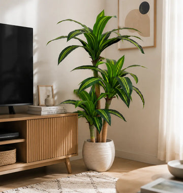 4/5/6FT Artificial Dracaena Tree (No Pot) - High Realism, Fade-Resistant, Natural Gradient Artificial Plant for Home Decor, Busy Lifestyles, Indoor/Outdoor Low-Maintenance Home Supplies Trending