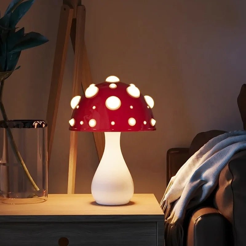 Mushroom Table Lamp – Warm LED – Dimmable – Modern Decorative Light