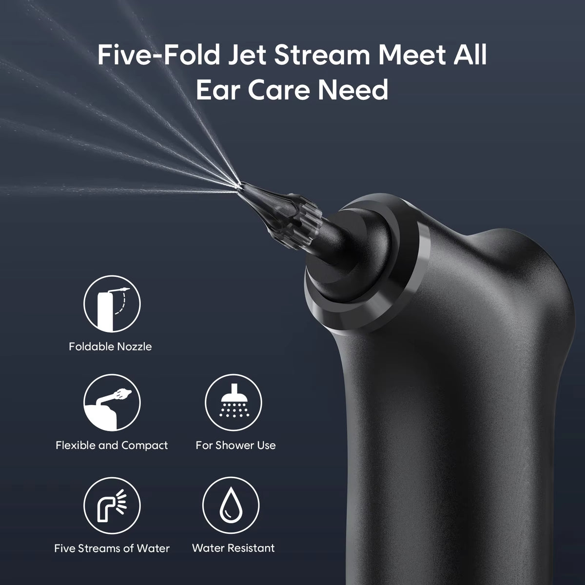 Electric Ear Cleaner Kit 4 Pressure Modes Ear Wax Removal Health Care Water Irrigation Ear Washer for Adults Child Ear Cleaner