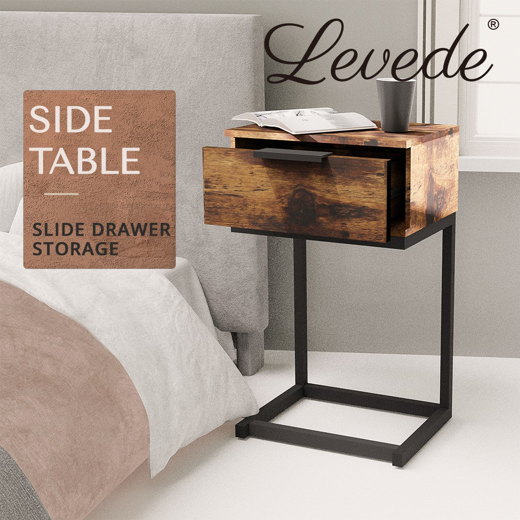Levede Bedside Tables Side End Table Wood Nightstand Storage Drawers Cabinet