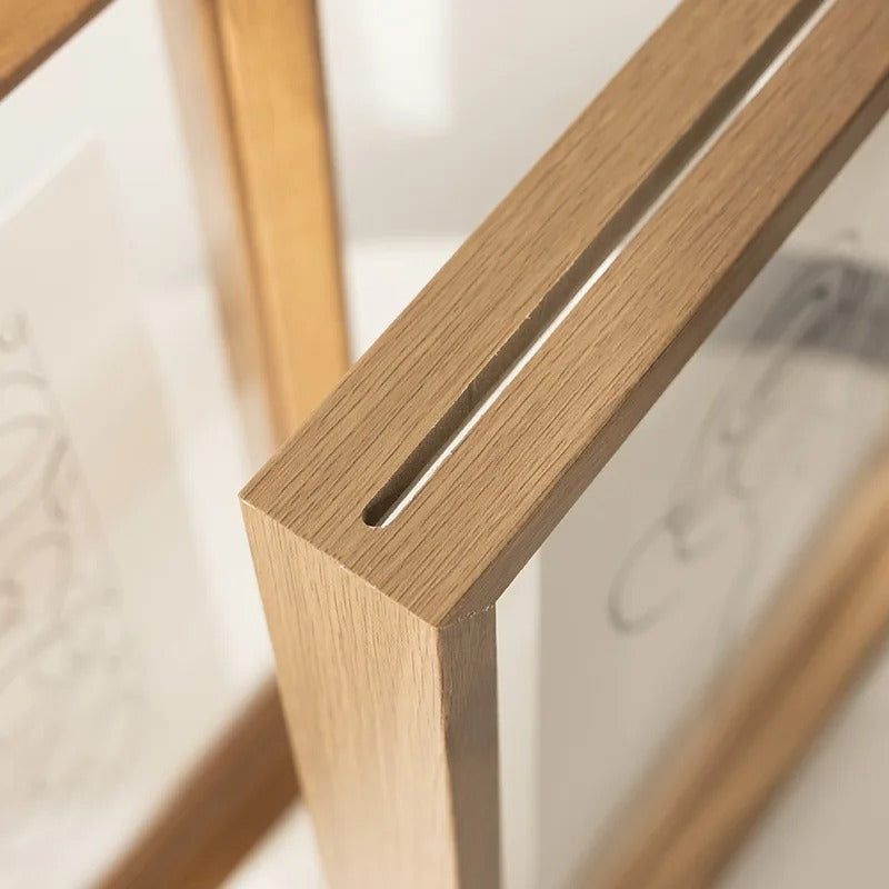 minimalist wooden poster frame